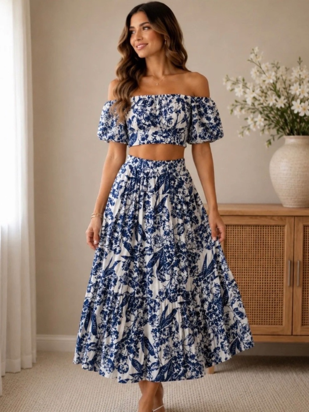 A&F Poplin Tiered Floral Maxi Skirt NWT - Sz Small Petite